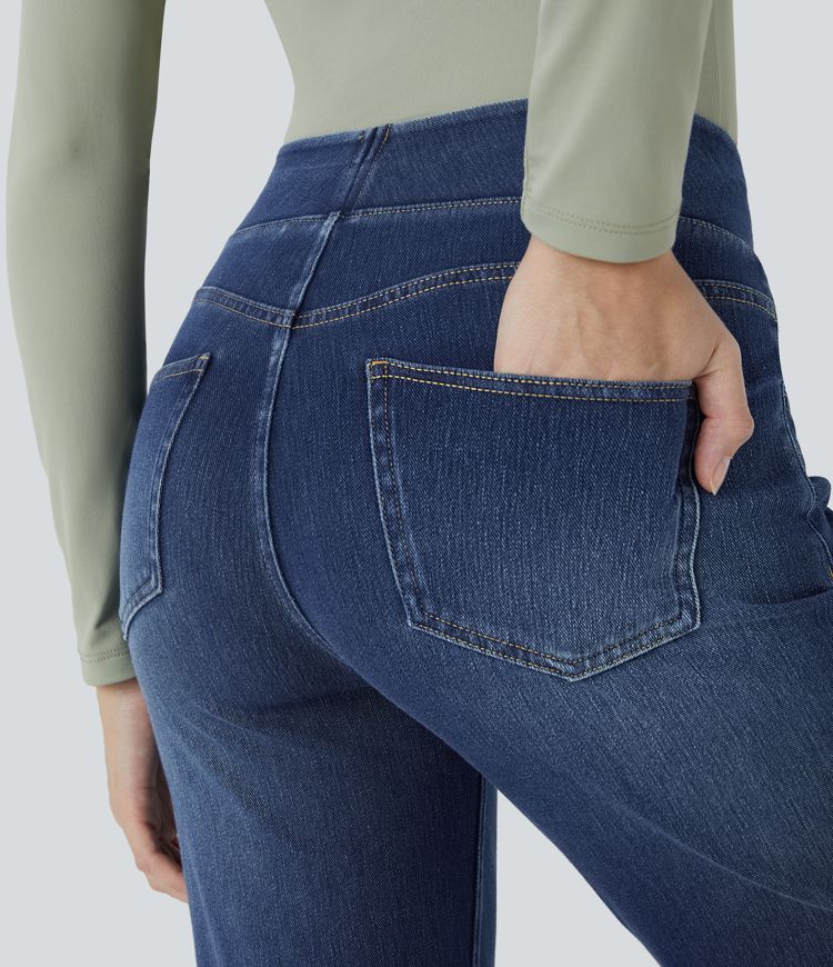 Washed Bootcut Jeans