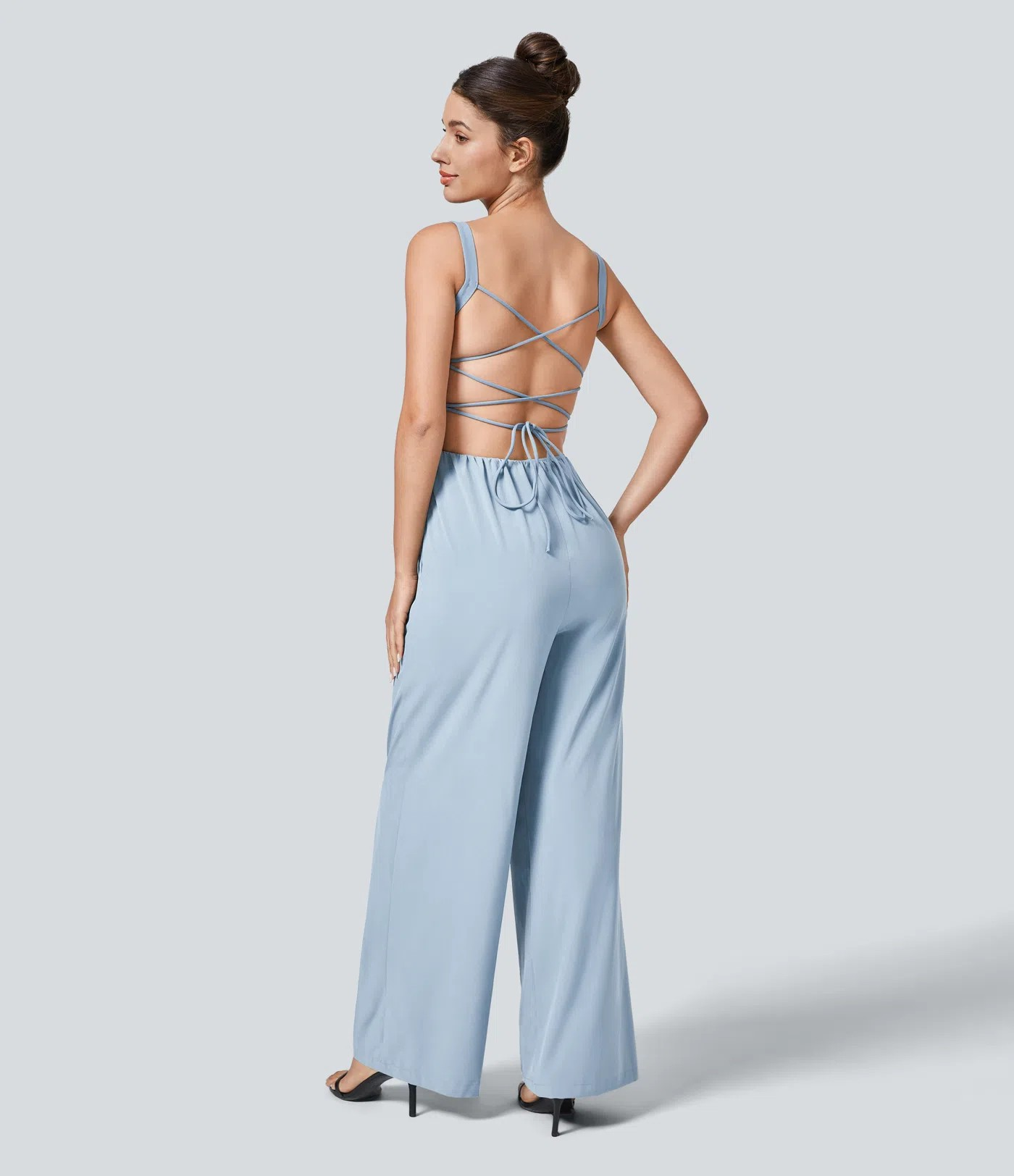 Backless Cross-Back Jumpsuit