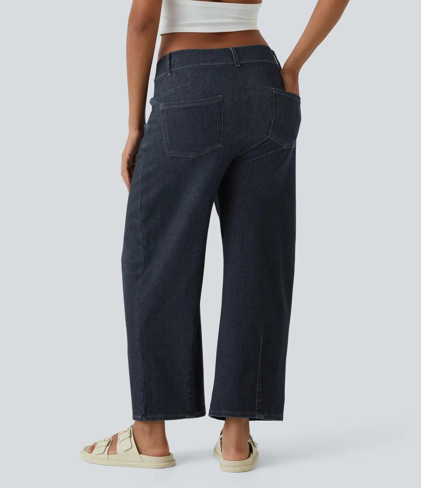Barrel Leg Stretch Jeans