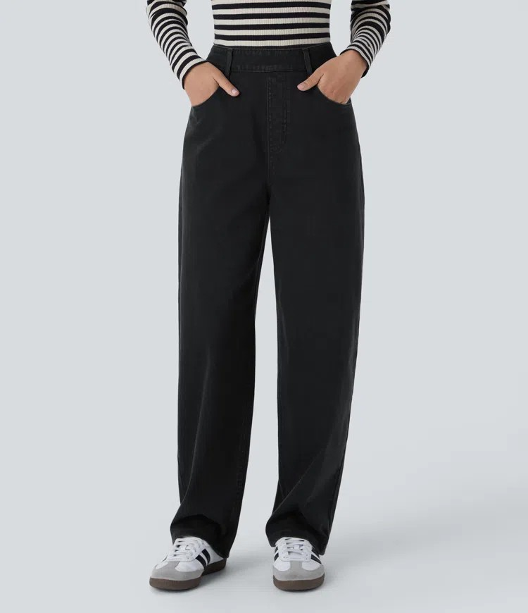 High-Waisted Baggy Jeans