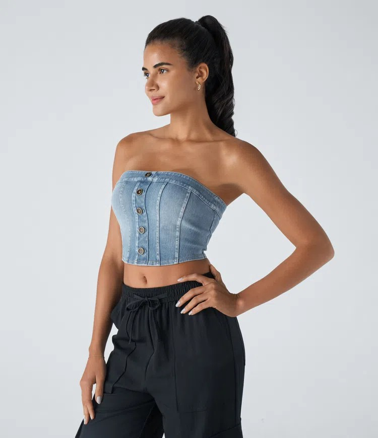 Backless Button Tank