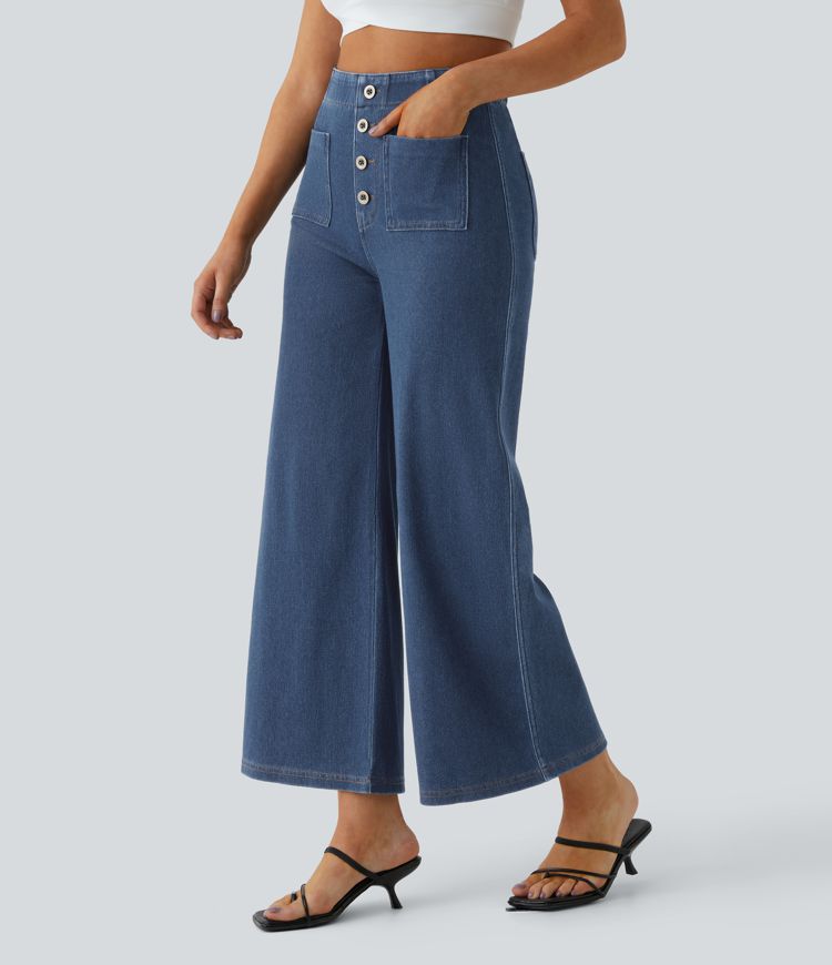 Flared Knit Jeans