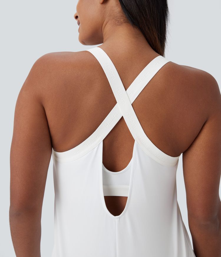 Backless Cross-Back Yoga Tank