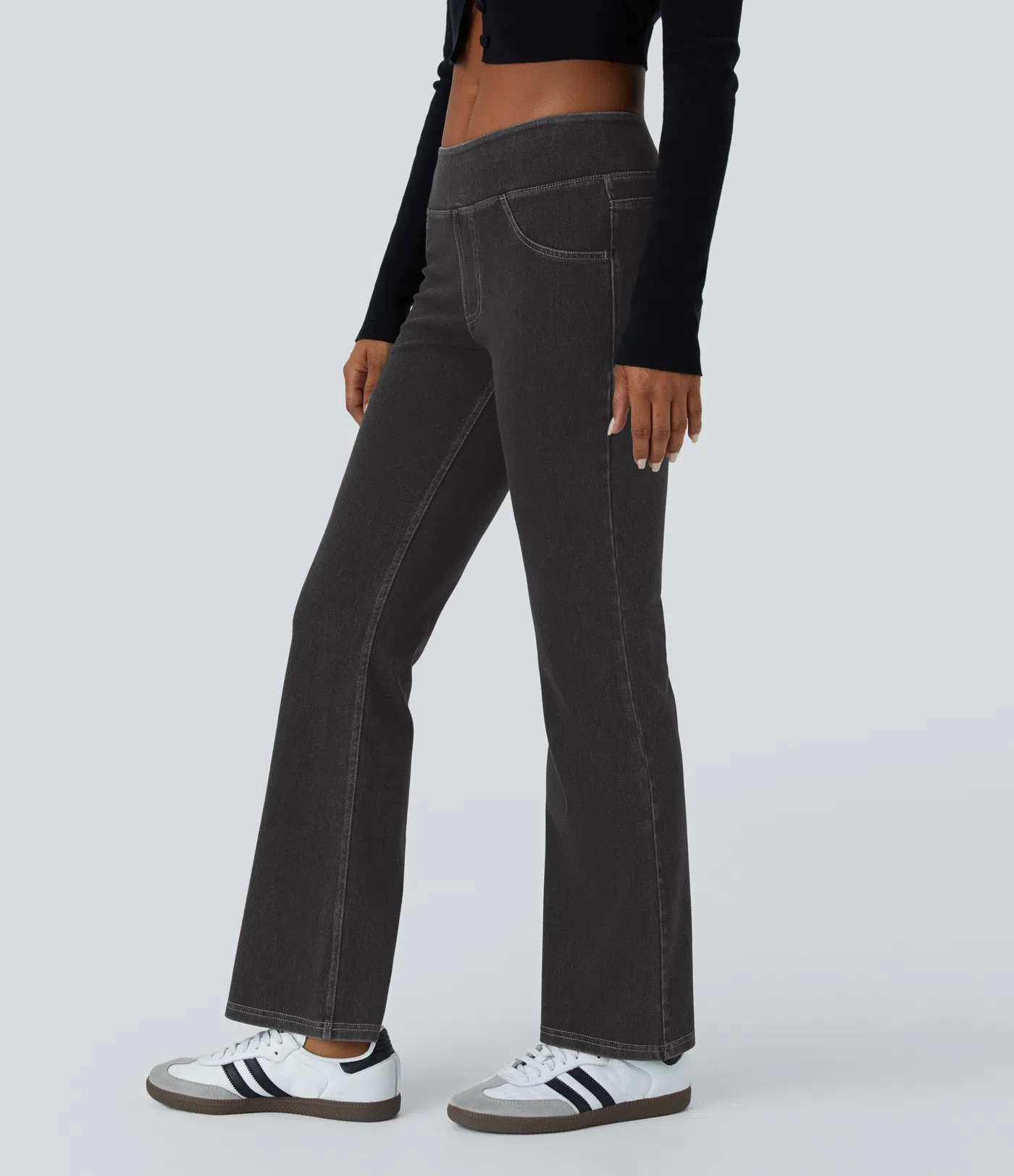 Low-Waist Bootcut Jeans