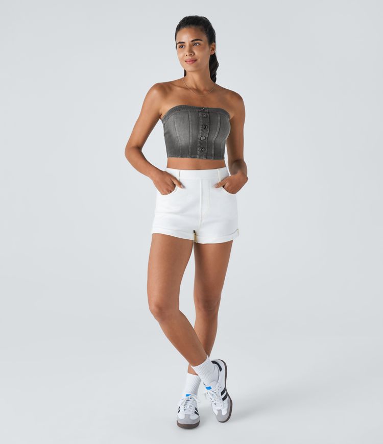 Backless Button Tank