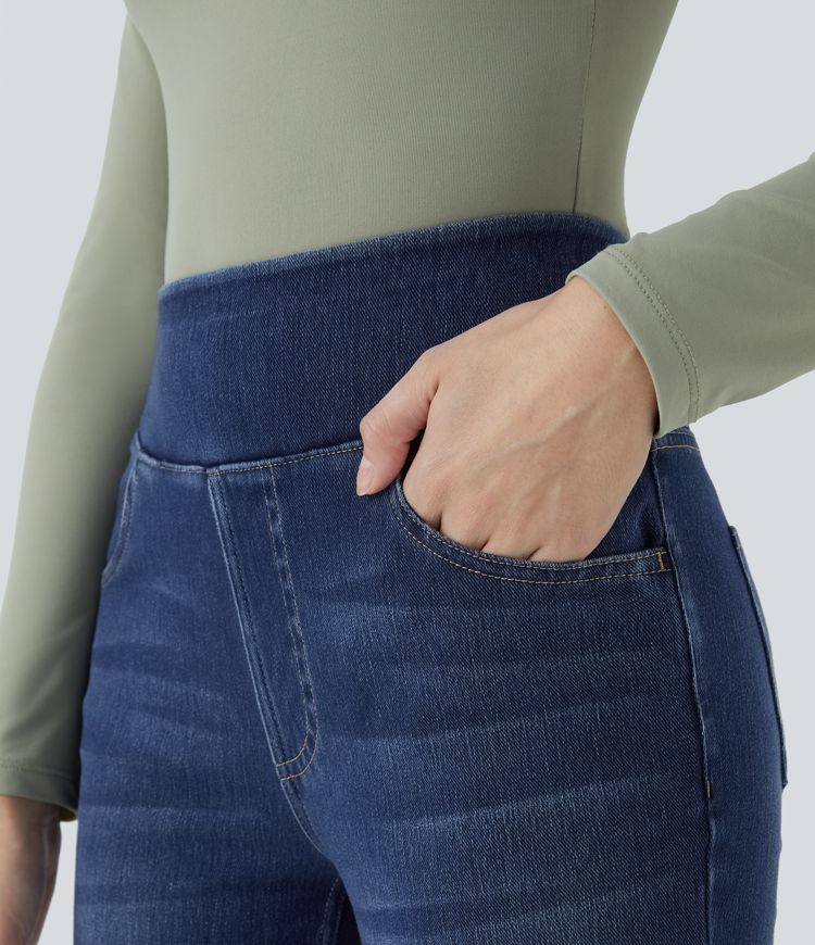 Washed Bootcut Jeans