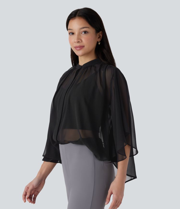 Flowy transparent work shirt
