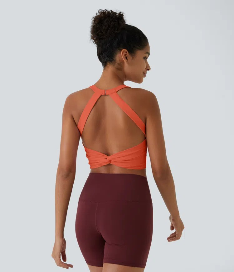 Softlyzero Plush Twist Crop Tank