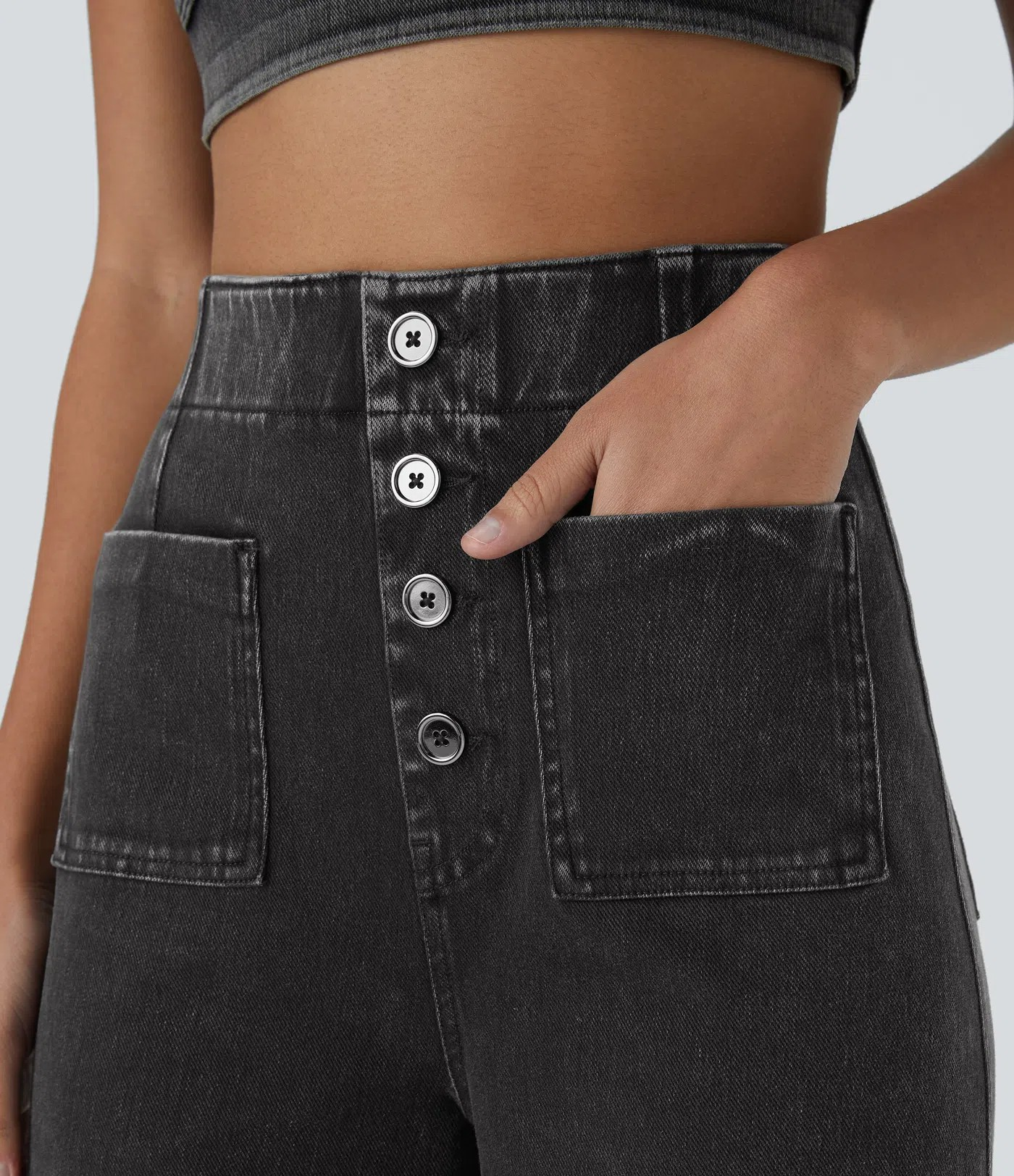 Flared Knit Jeans