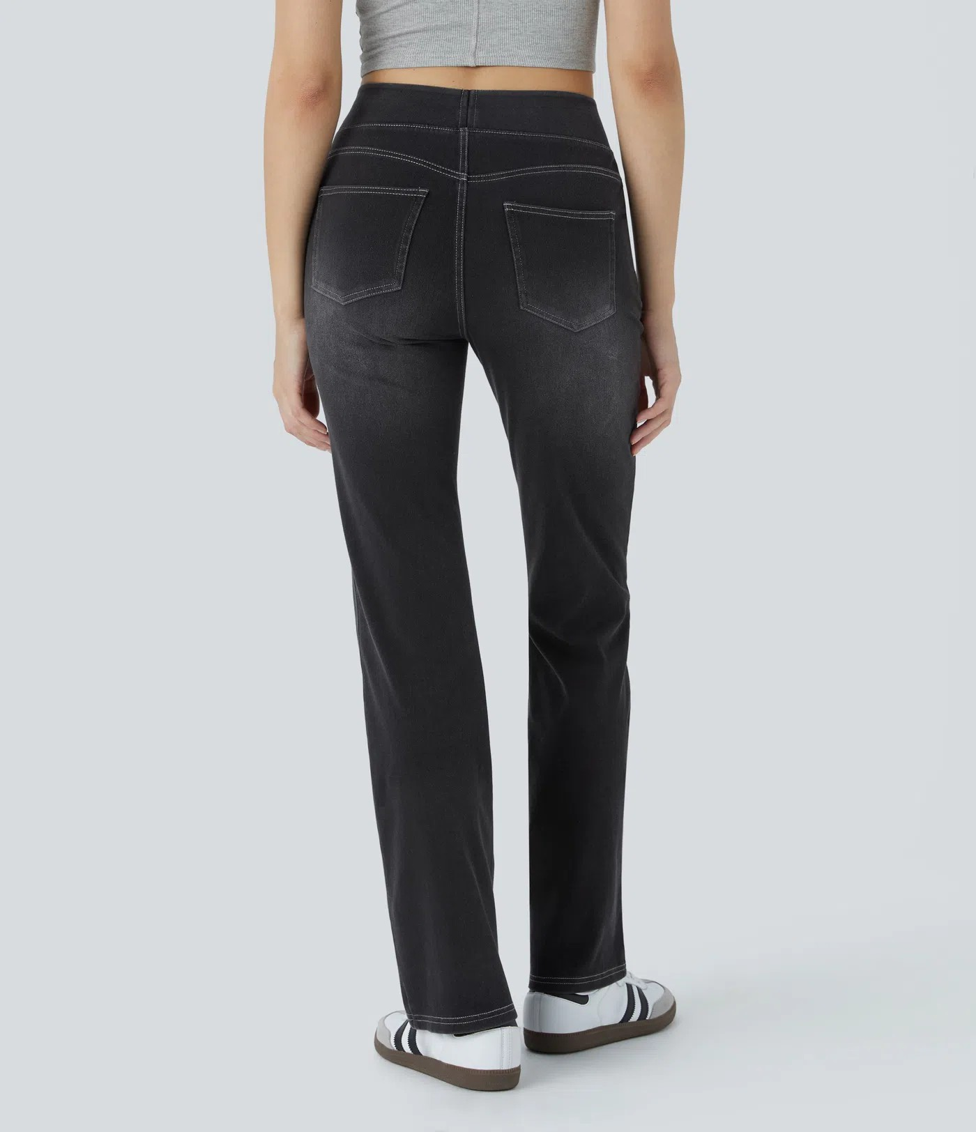 Washed Bootcut Jeans