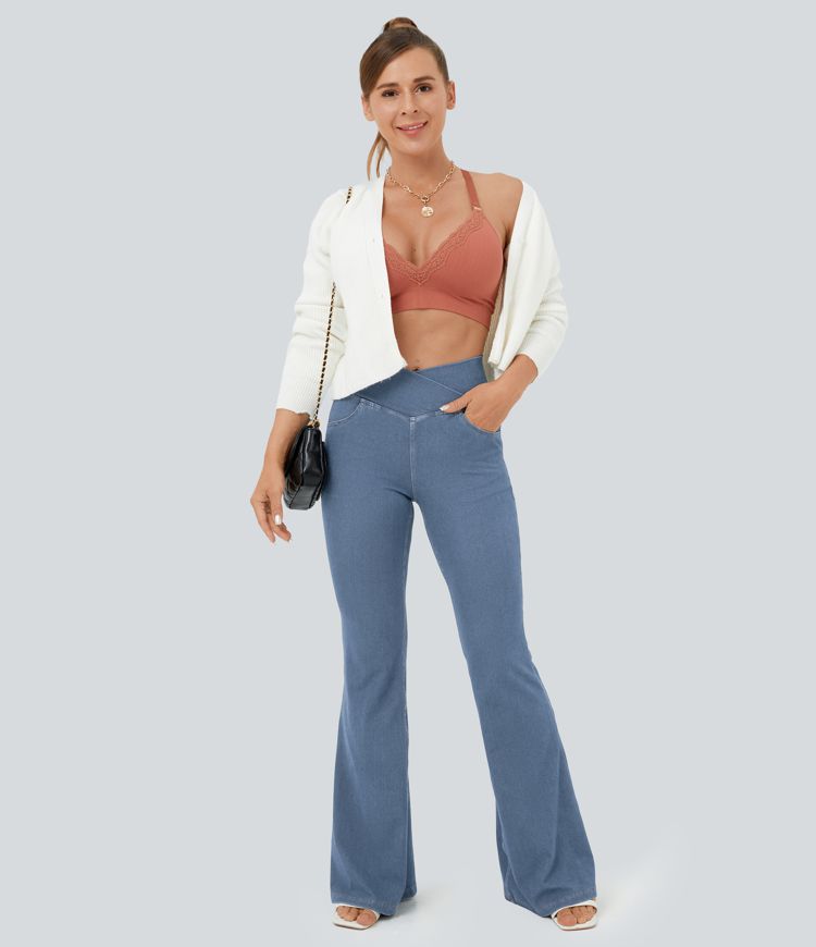 Crossover Flared Jeans