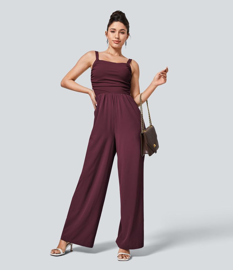 Backless Cross-Back Jumpsuit