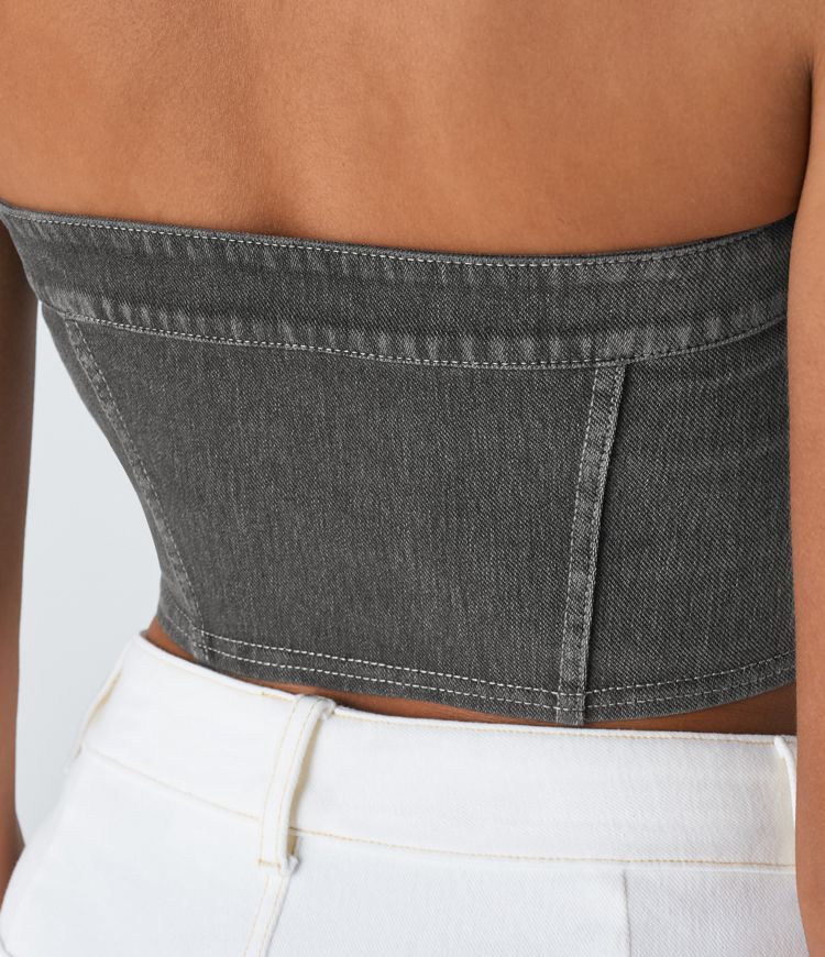 Backless Button Tank
