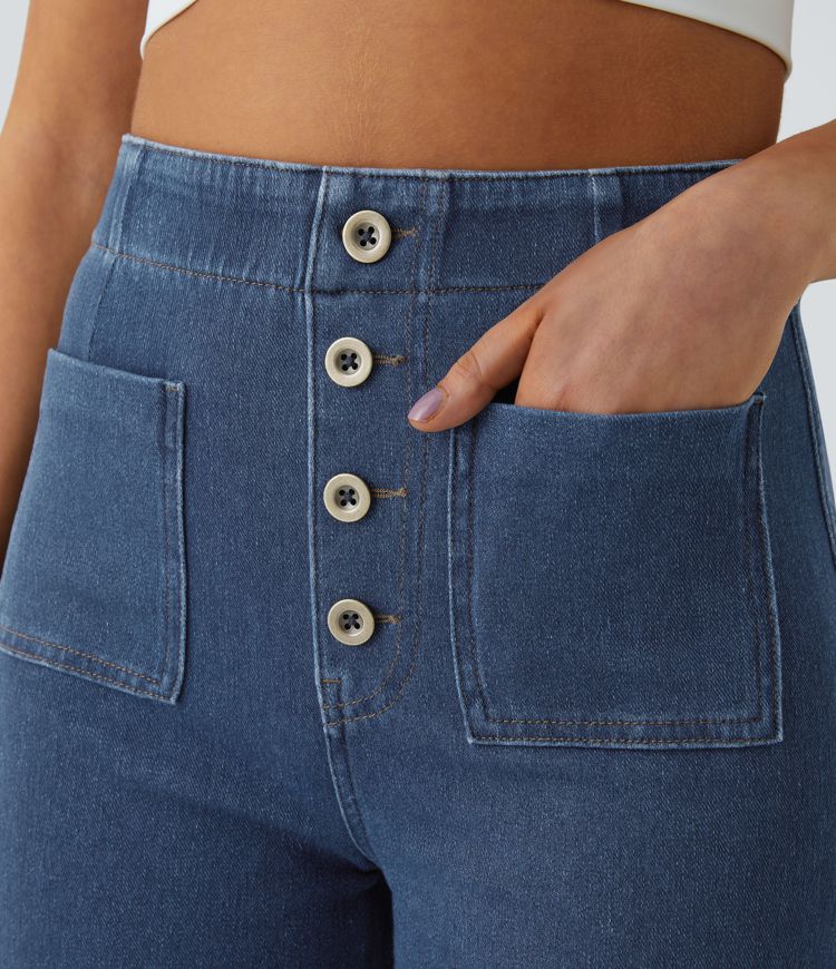 Flared Knit Jeans