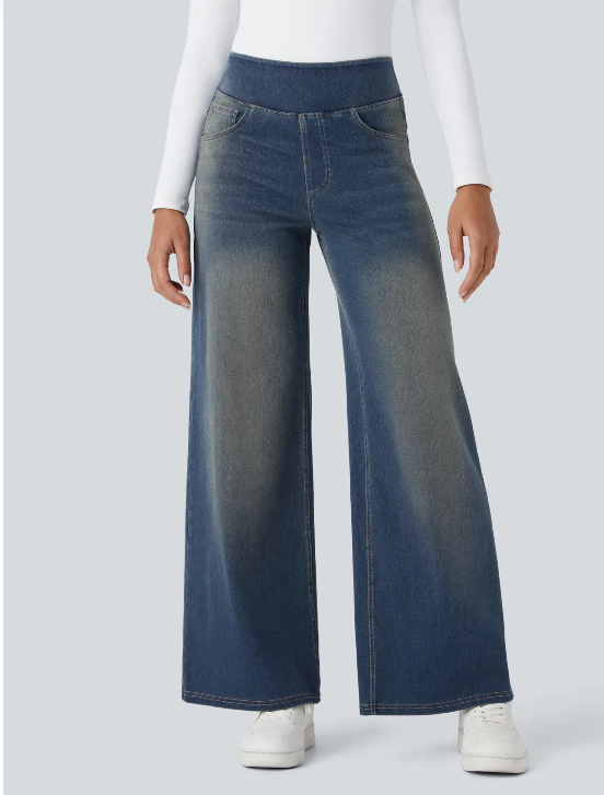 High waist wide-leg Jeans