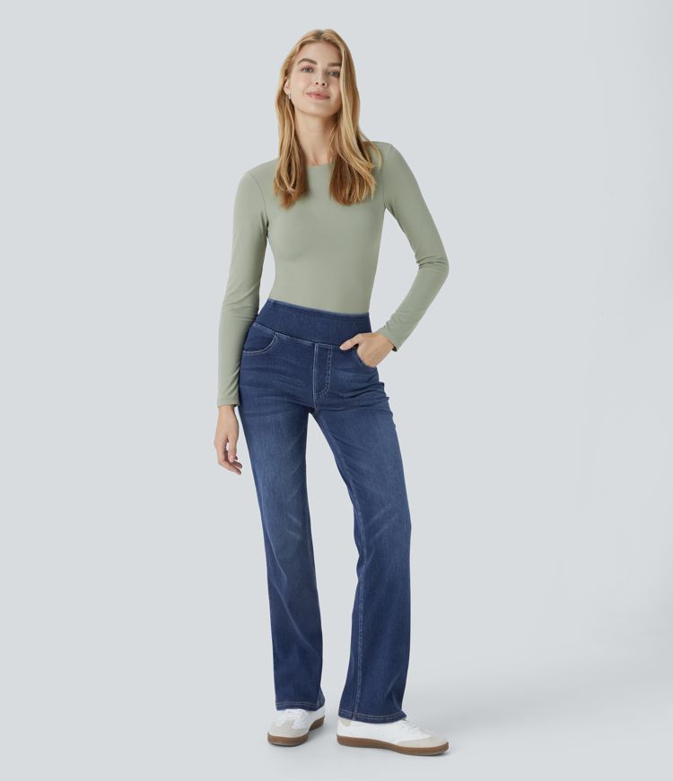 Washed Bootcut Jeans