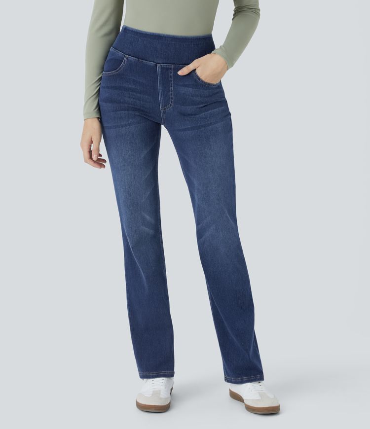 Washed Bootcut Jeans