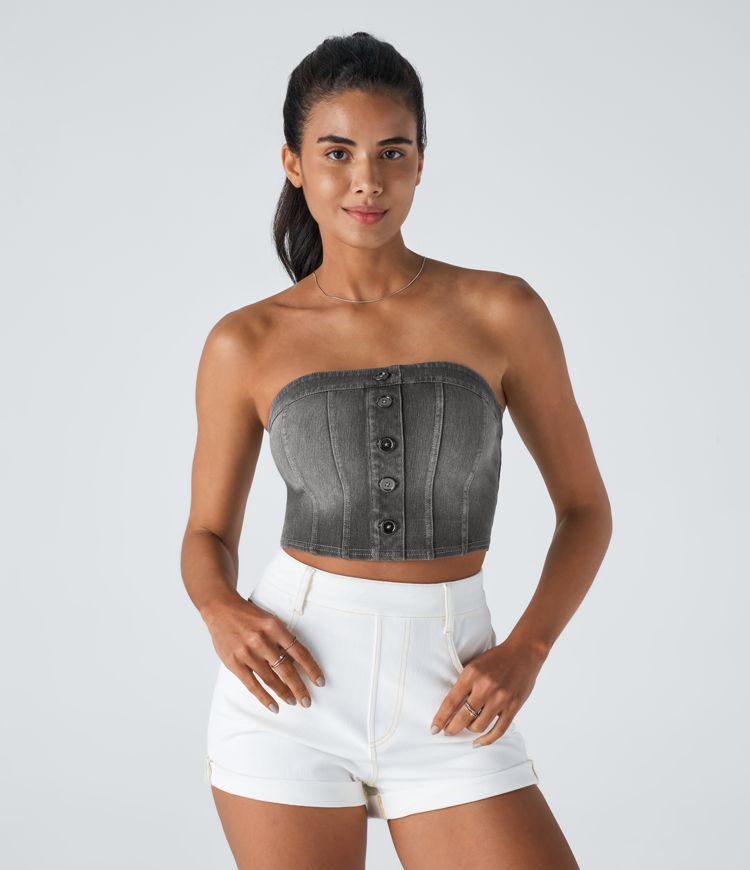 Backless Button Tank
