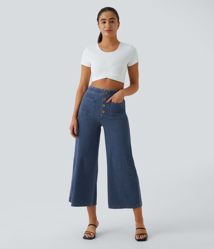 Flared Knit Jeans