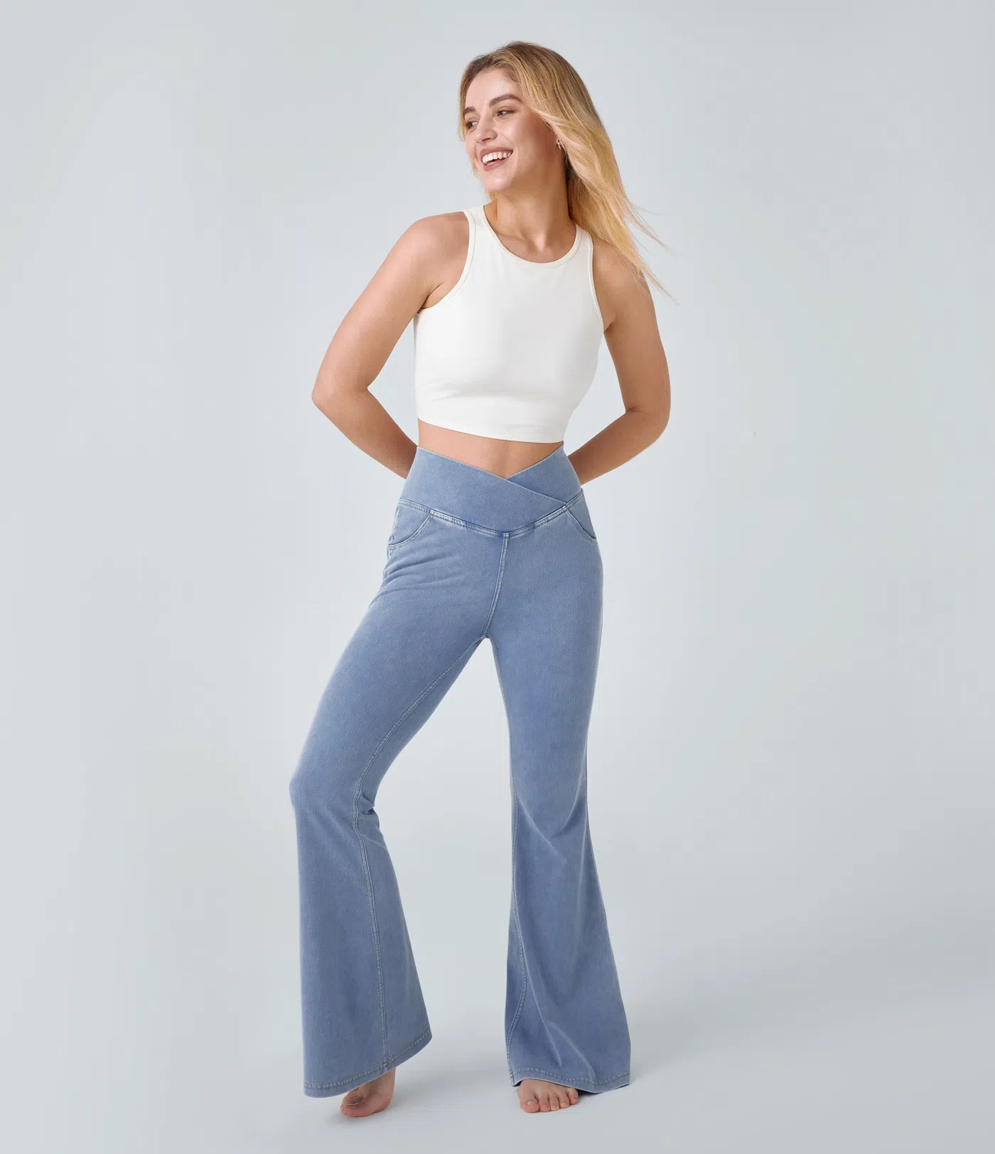 Crossover Flared Jeans