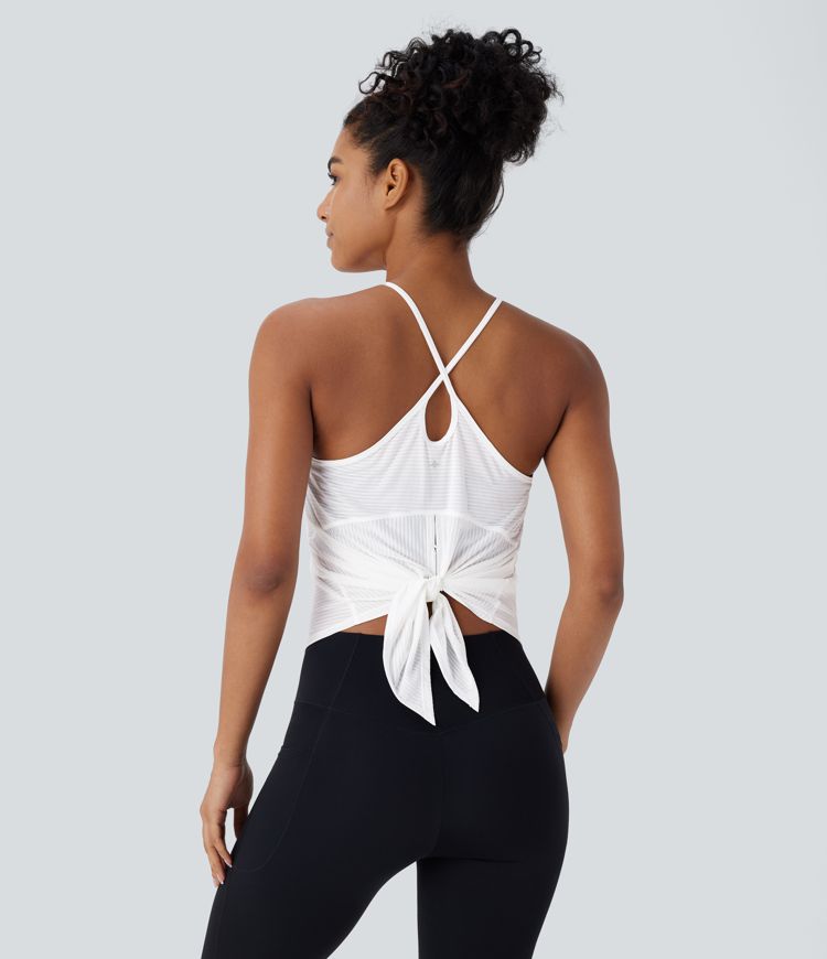 Backless Cross-Back Yoga Tank