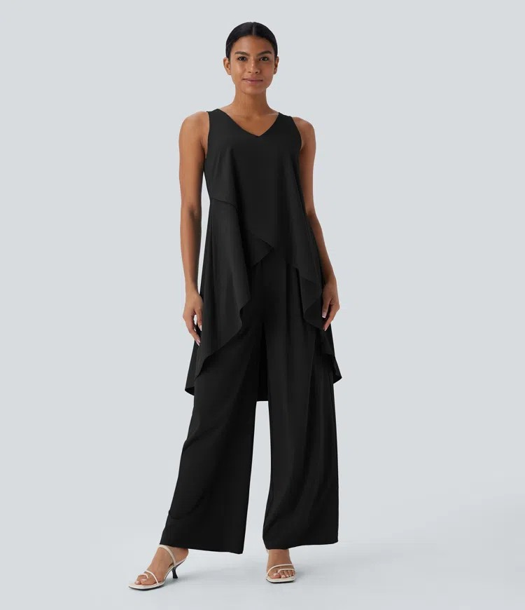 V-Neck Crossover Tank