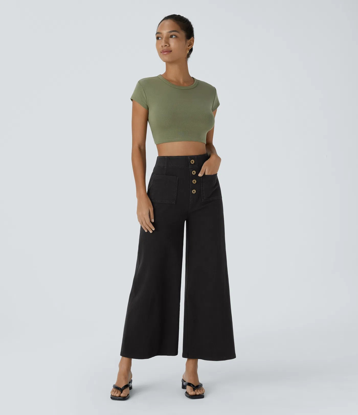 Flared Knit Jeans