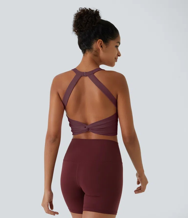 Softlyzero Plush Twist Crop Tank