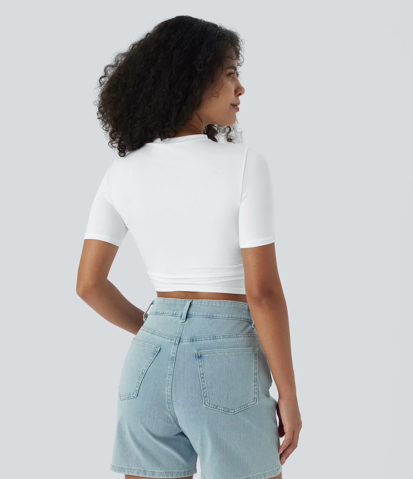 Ruffle crop T-shirt