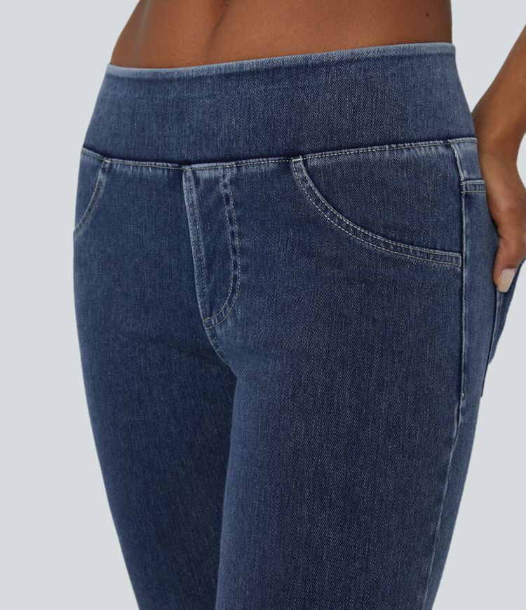 Low-Waist Bootcut Jeans