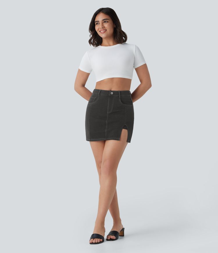 2-in-1 High-Waisted Skirt