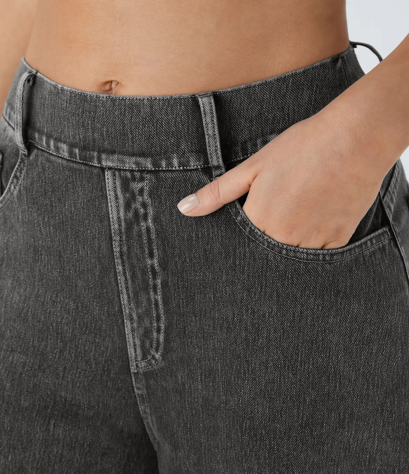 Barrel Leg Stretch Jeans