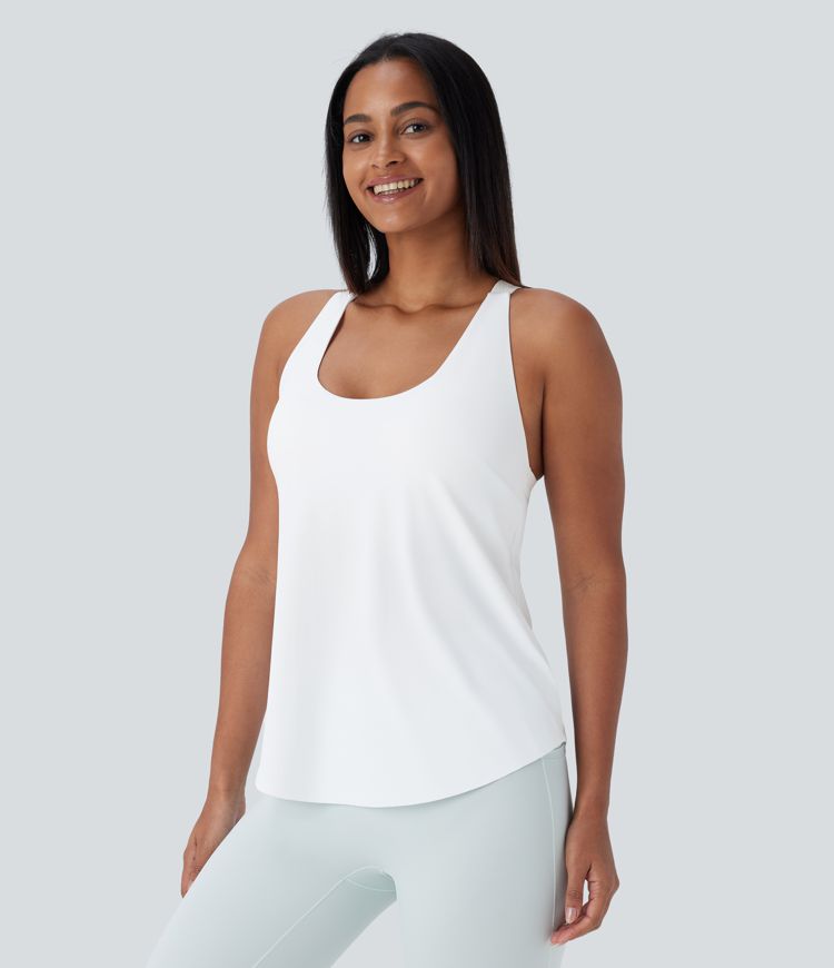 Backless Cross-Back Yoga Tank