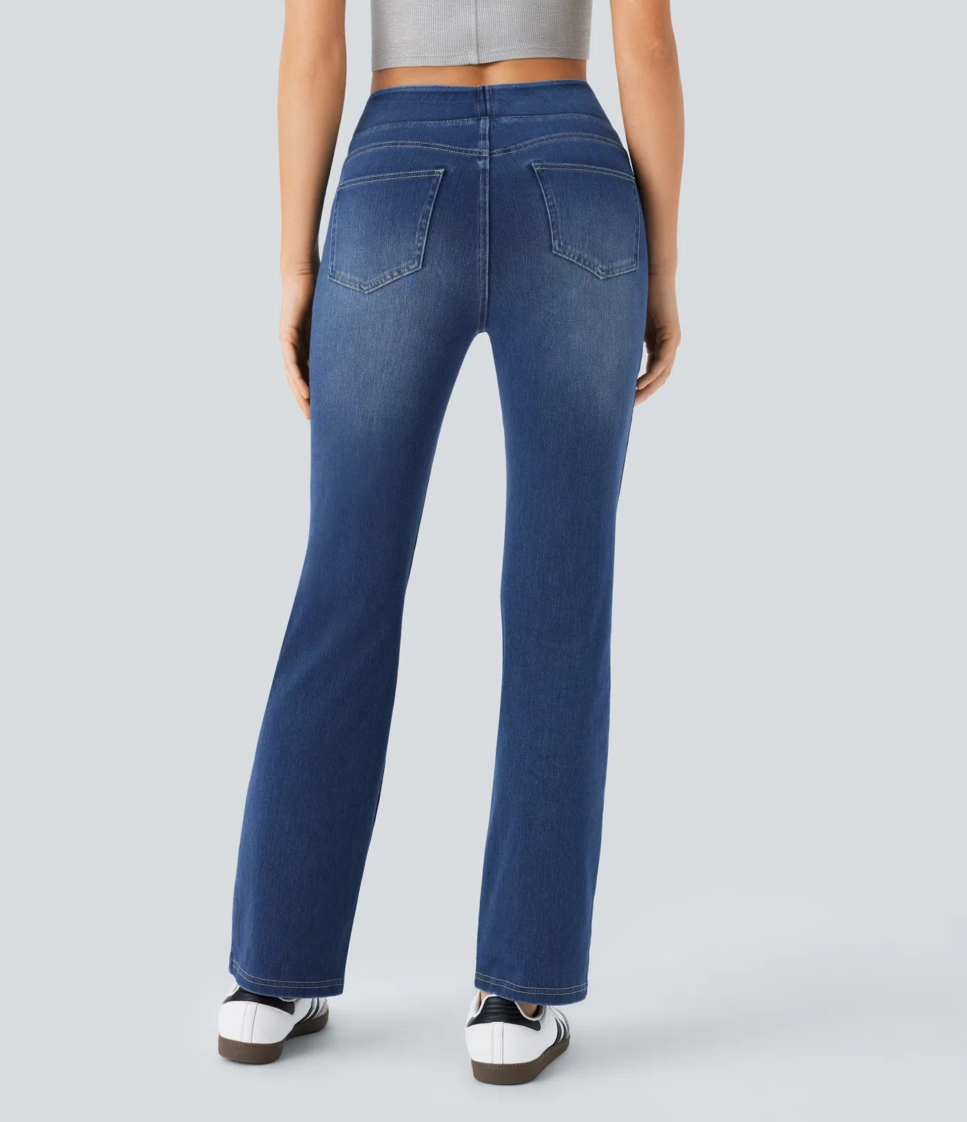Washed Bootcut Jeans