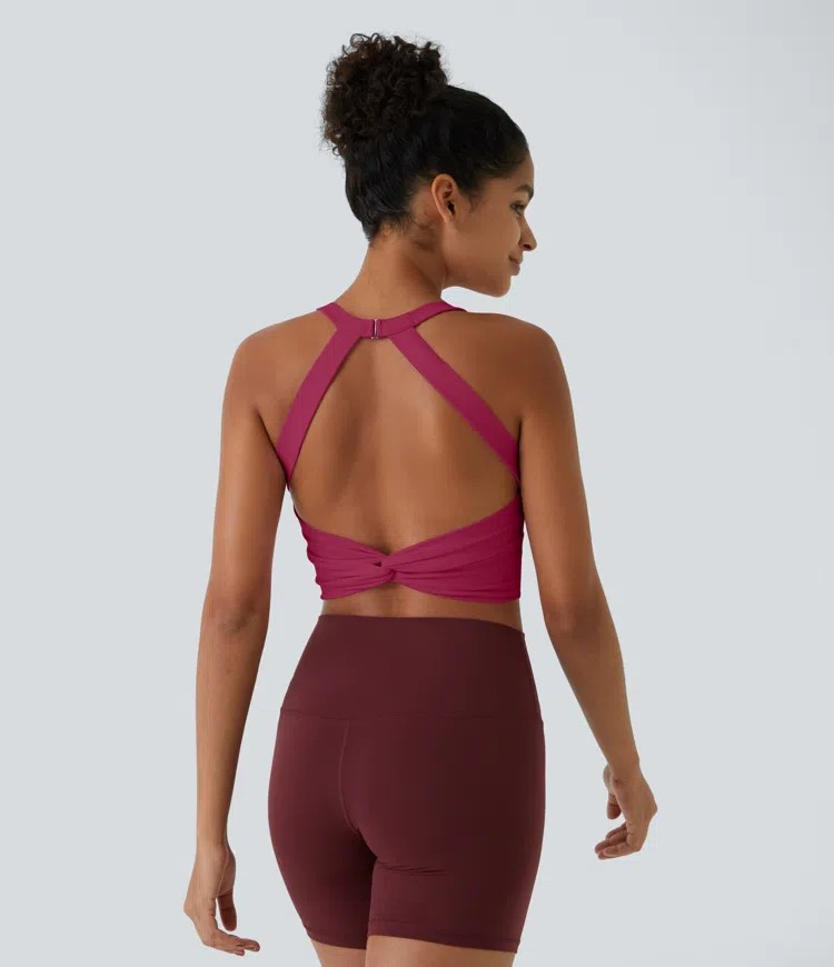 Softlyzero Plush Twist Crop Tank