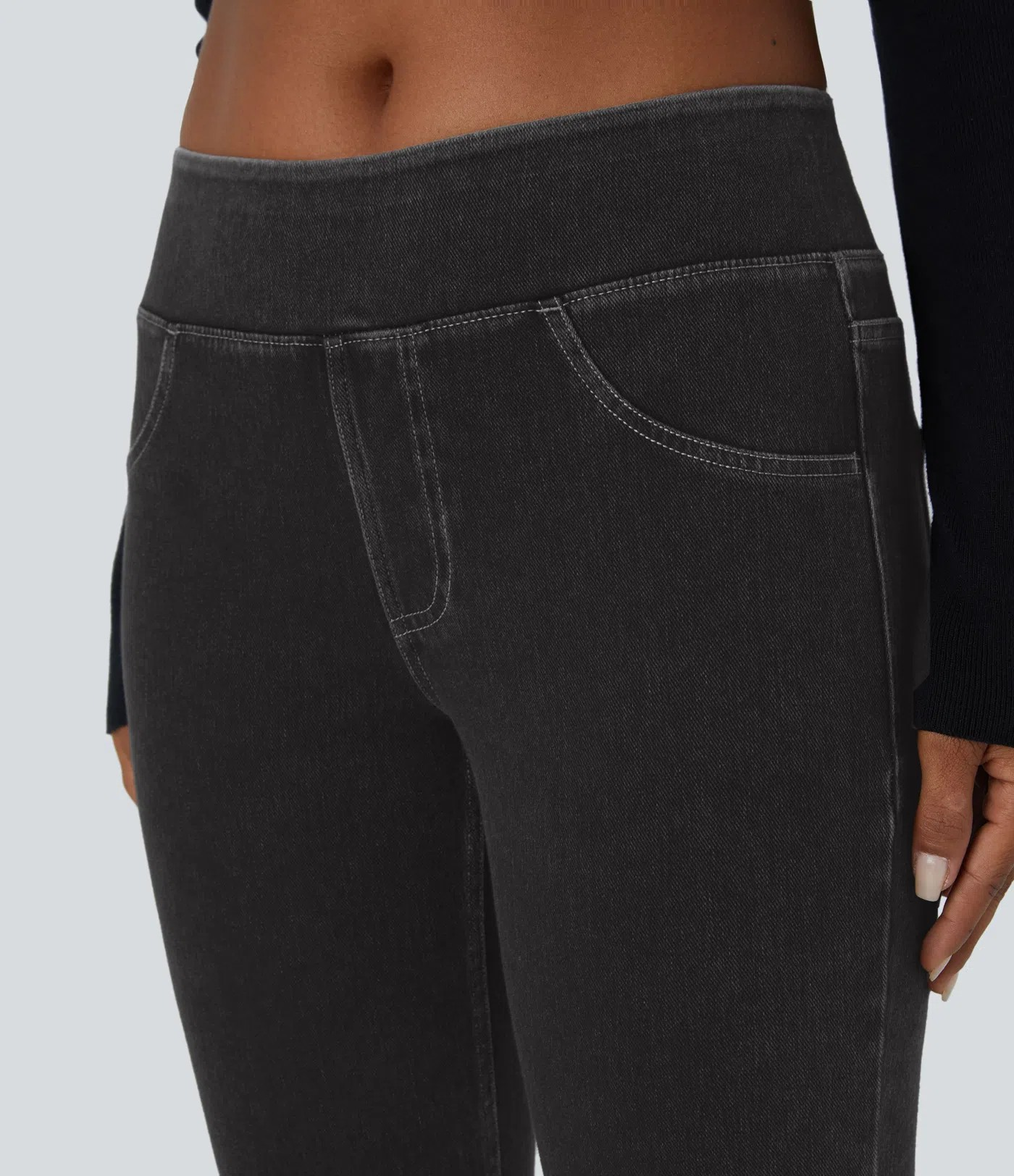 Low-Waist Bootcut Jeans