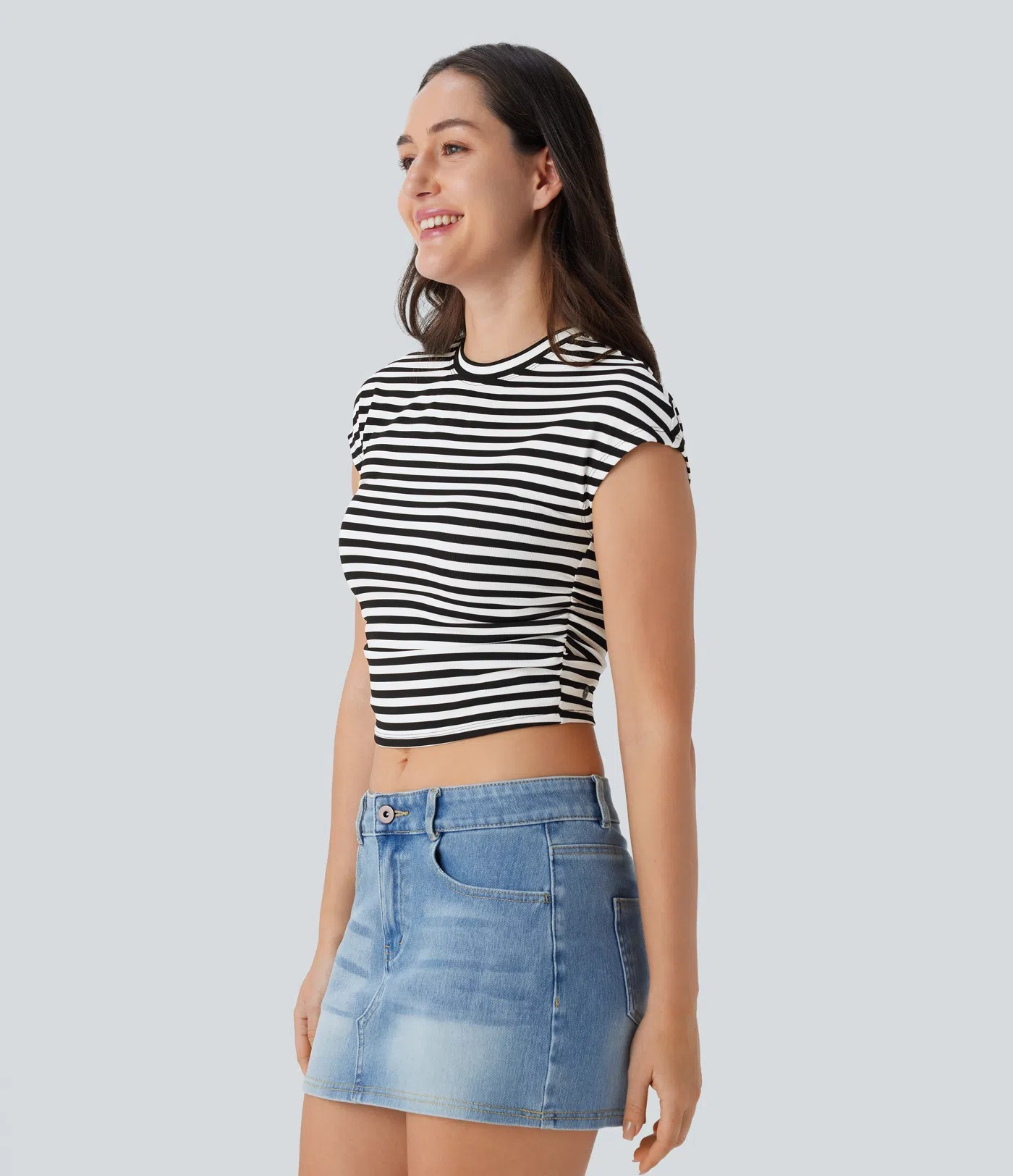 RuffleStripe casual T-shirt