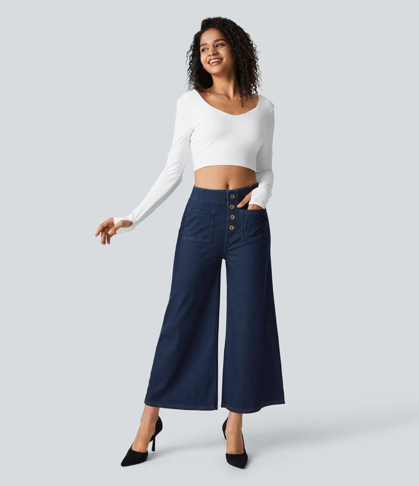 Flared Knit Jeans