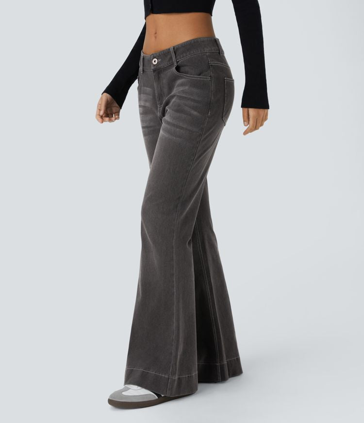 Low-Rise Flare Jeans