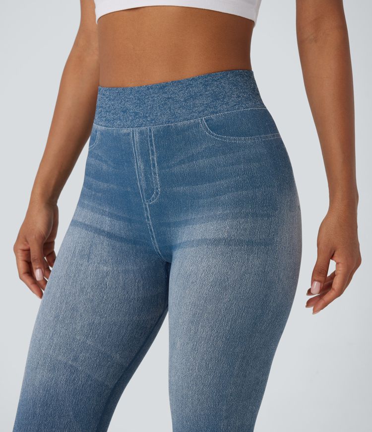 Denim yoga leggings