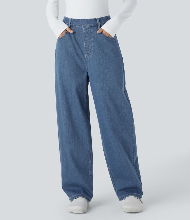High-Waisted Baggy Jeans