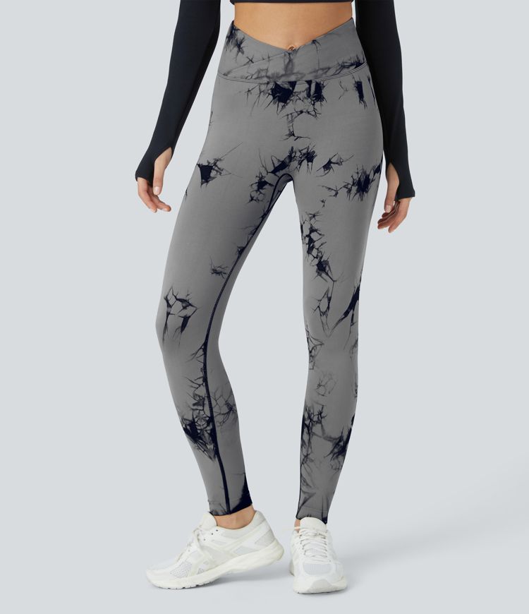 Crossover Scrunch Yoga Leggings