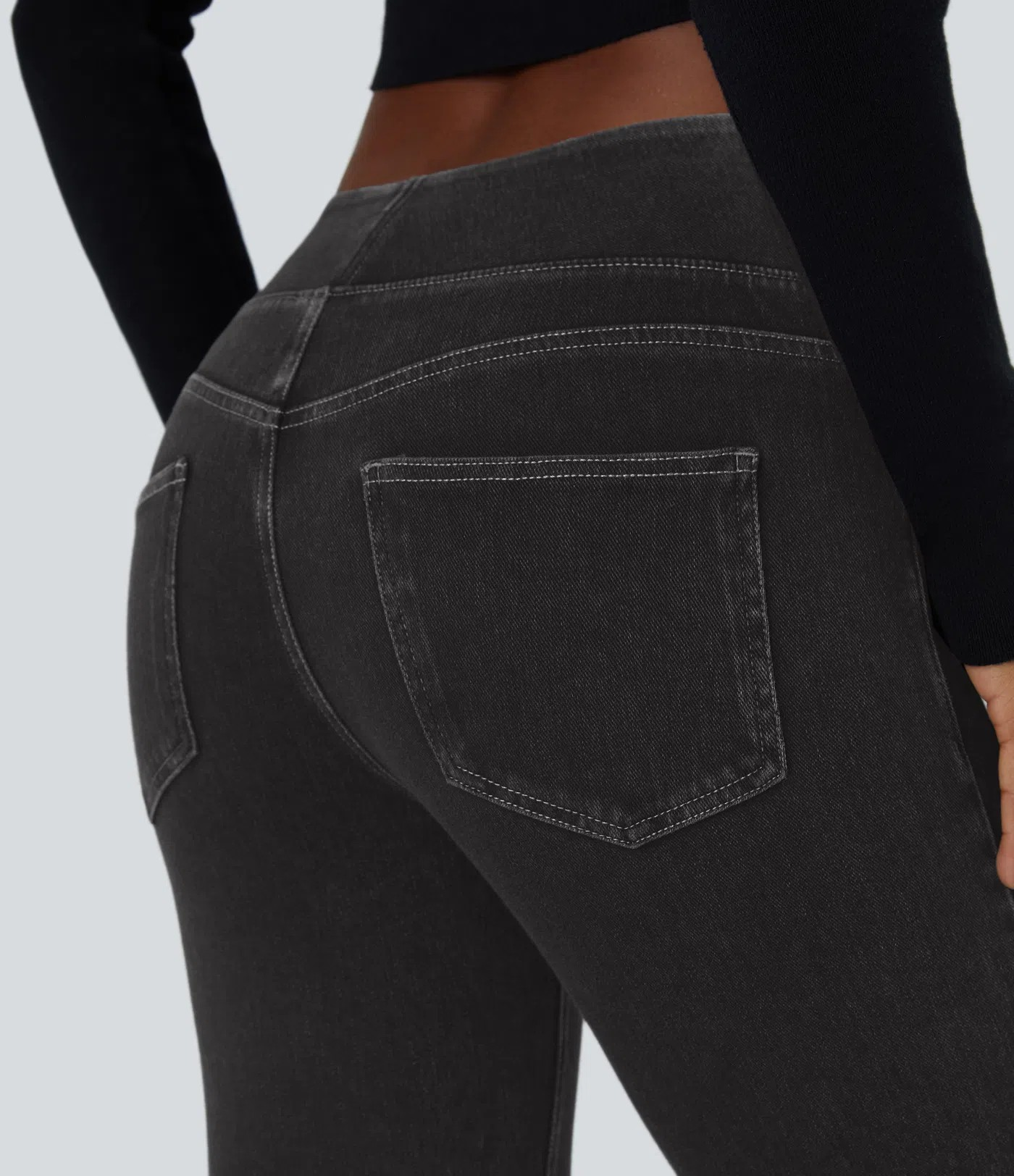 Low-Waist Bootcut Jeans