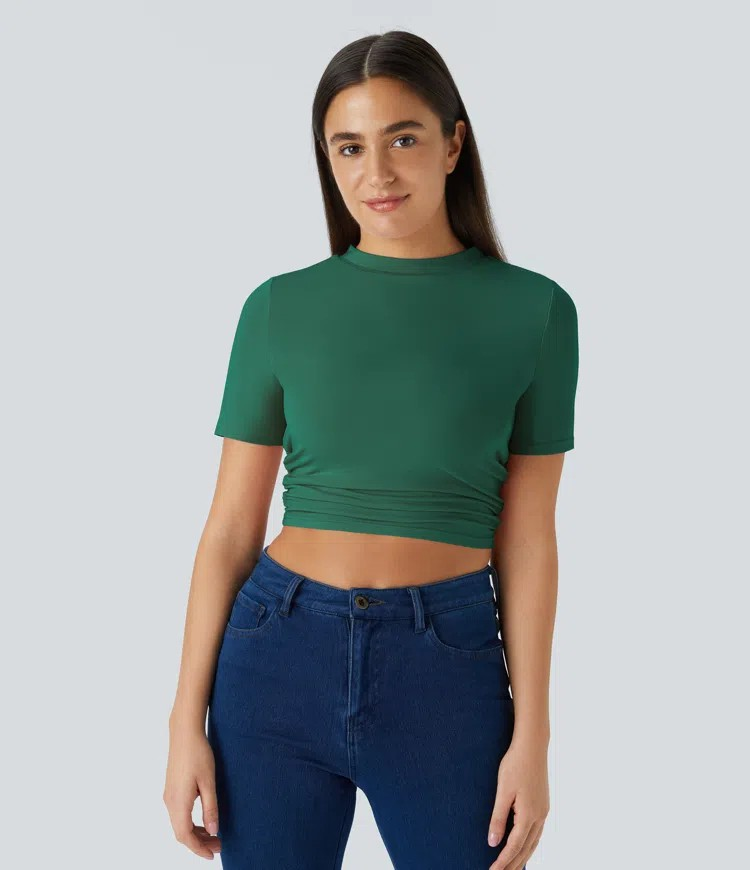 Ruffle crop T-shirt