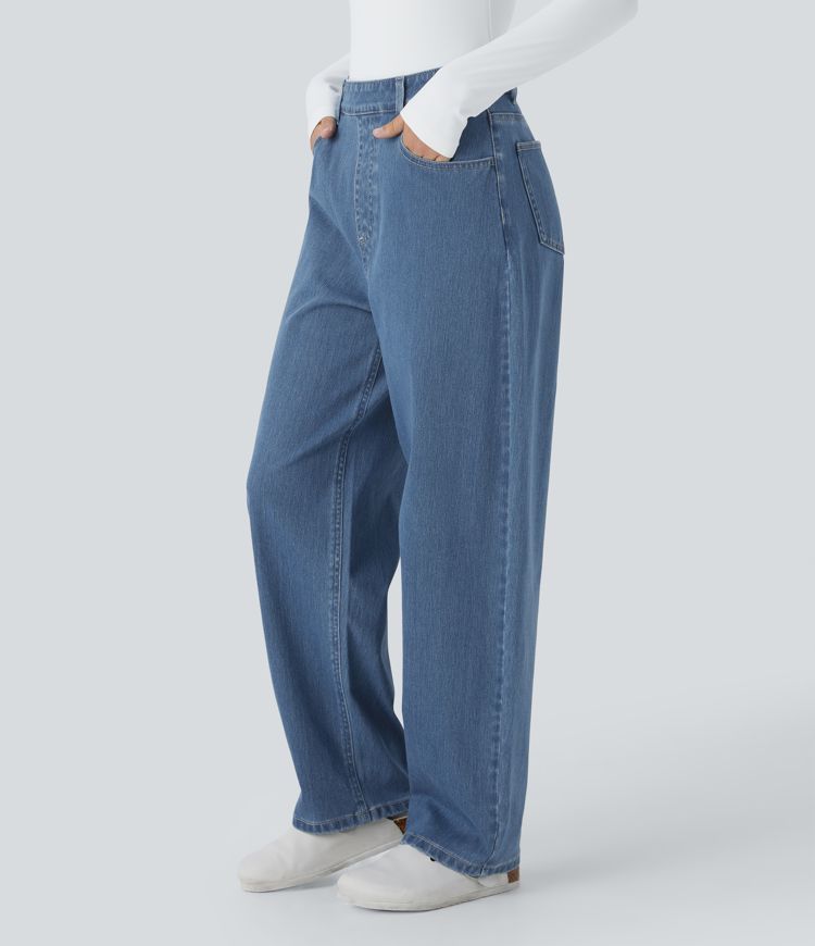 High-Waisted Baggy Jeans
