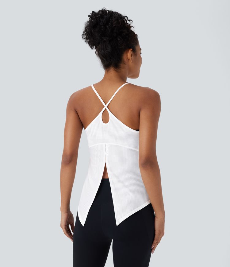 Backless Cross-Back Yoga Tank