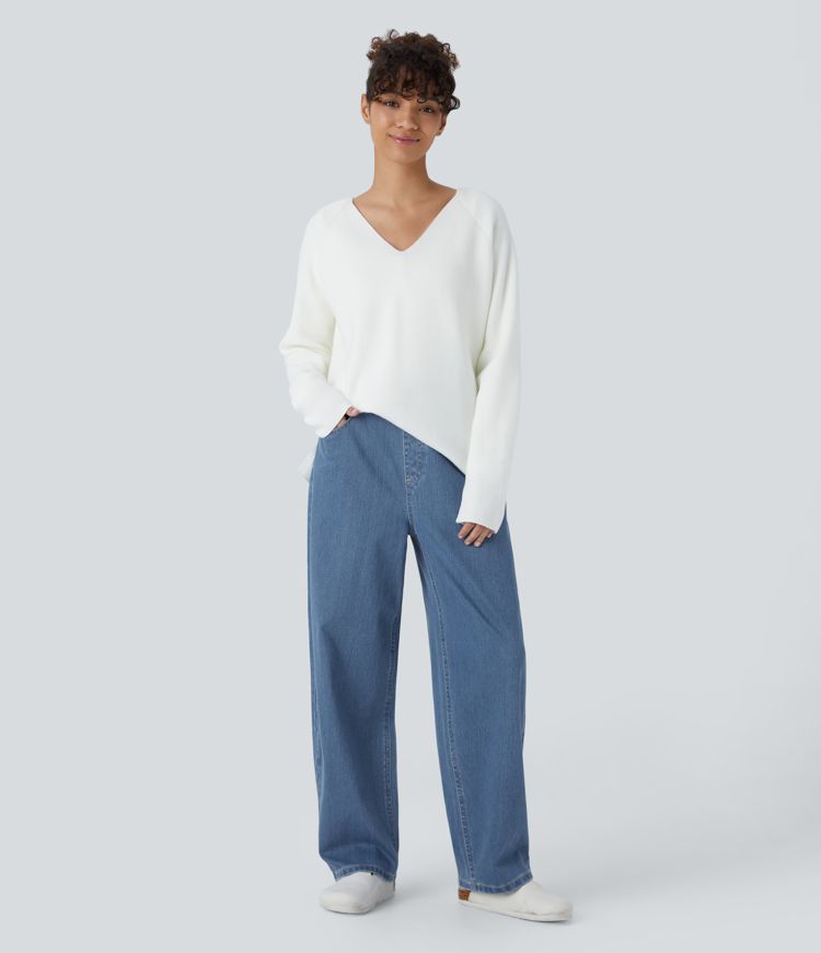 High-Waisted Baggy Jeans