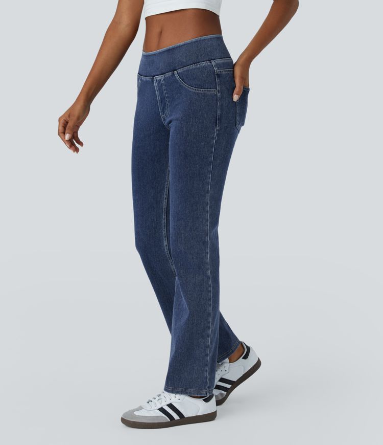 Low-Waist Bootcut Jeans