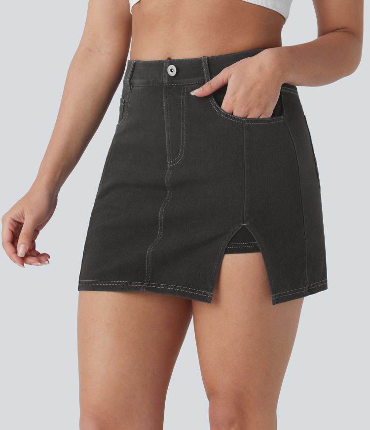2-in-1 High-Waisted Skirt