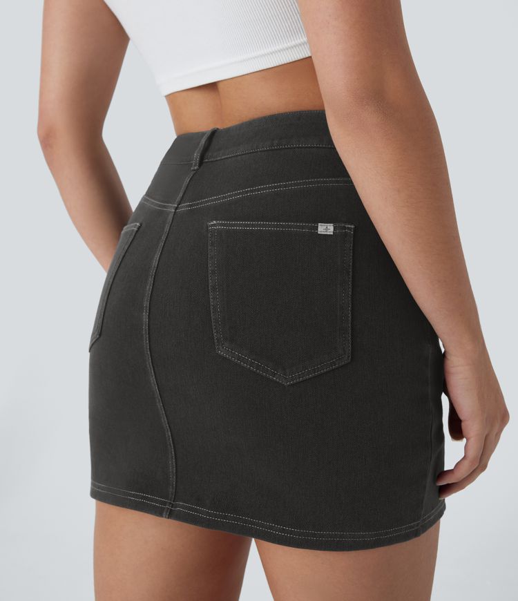 2-in-1 High-Waisted Skirt